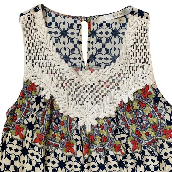 Women’s patterned tank tops size small Daniel Rainn, Skies Are Blue, Fun 2 Fun - Picture 6 of 10